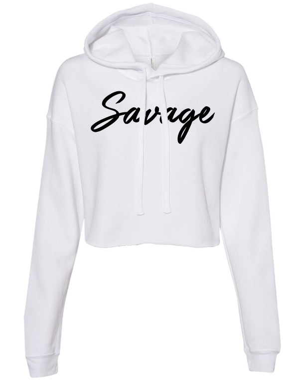 SAVAGE Women's Crop Hoodie – ON1E Clothing